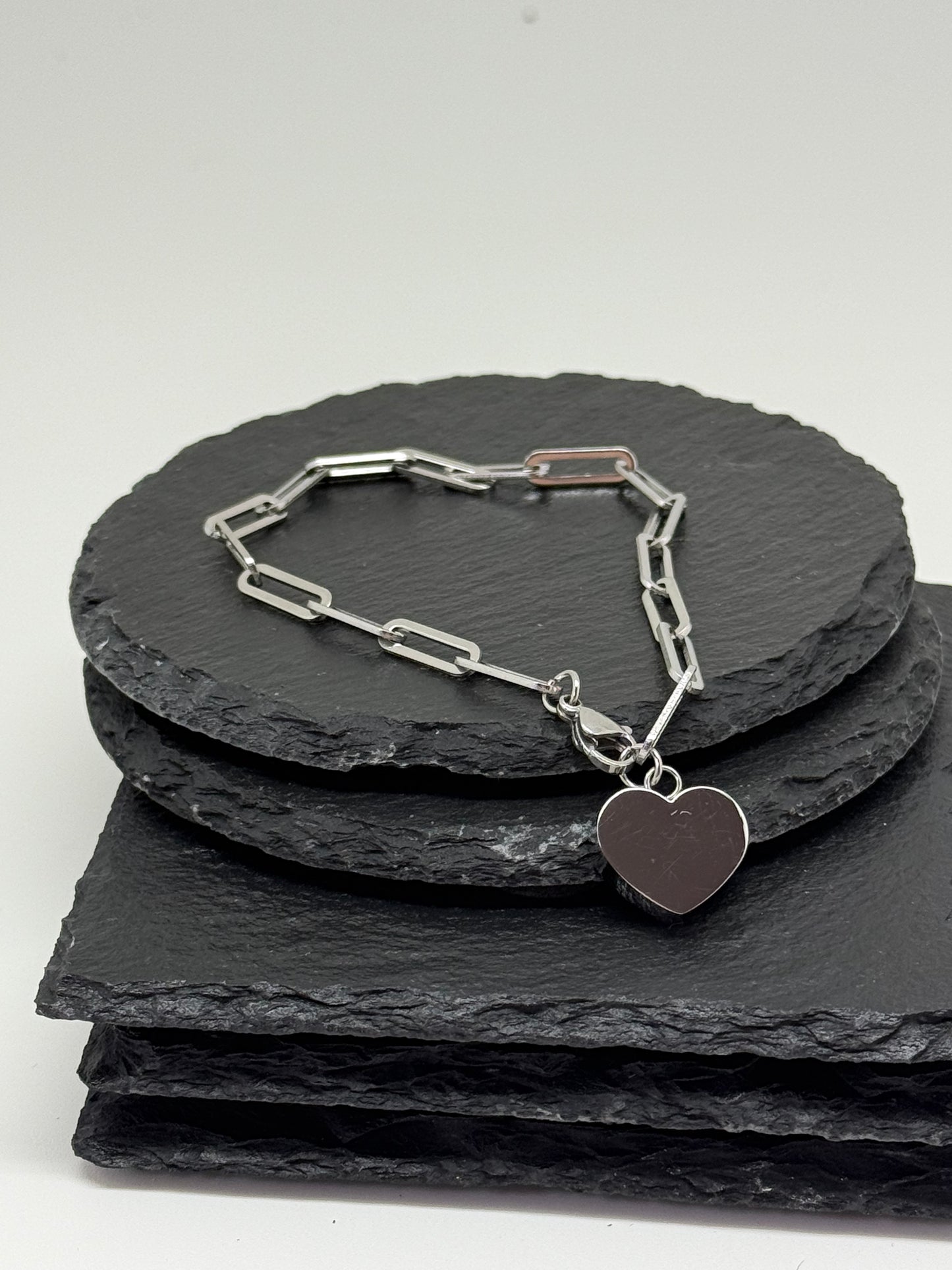 Personalised Heart Ashes Bracelet – Memorial Keepsake Urn Jewellery – Loss of Loved One Gift