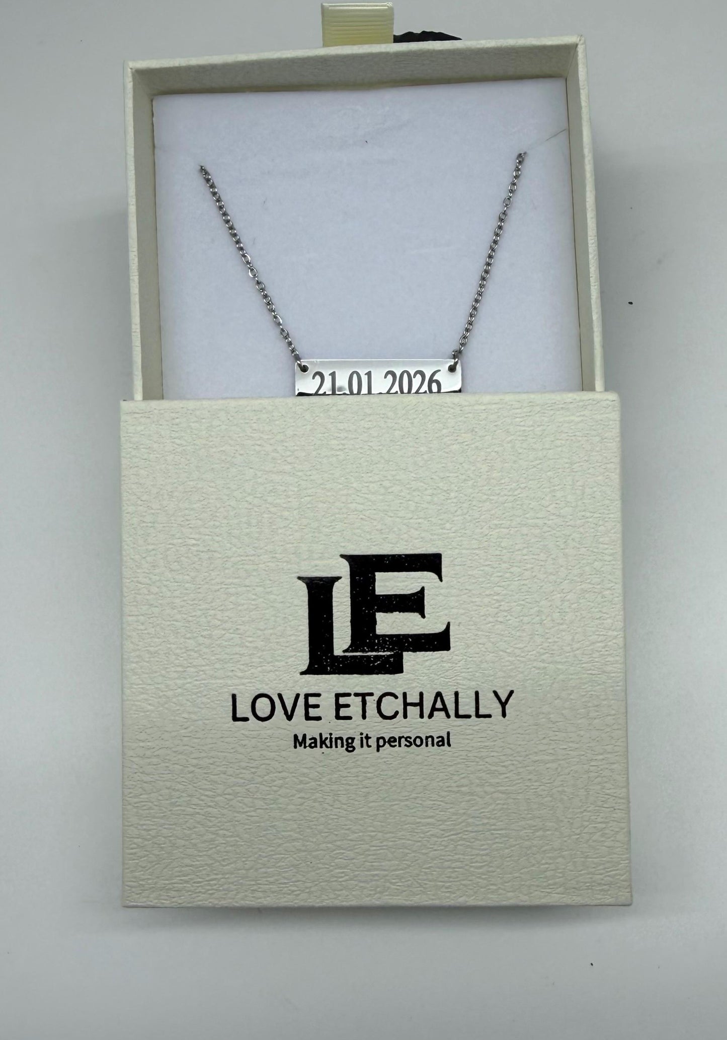 Personalised Hidden Engraved Ring Necklace UK – Love Etchally