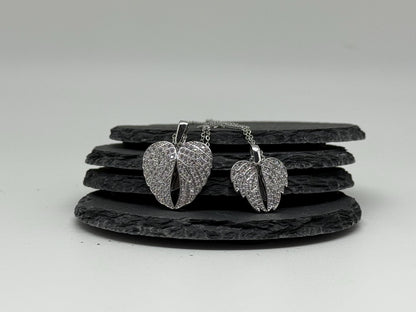 Hidden Heart Angel Wing Necklace – Personalised Memorial Keepsake (Gold or Silver)