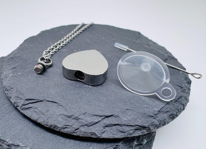 Personalised Heart Ashes Necklace – Memorial Keepsake Urn Jeweller