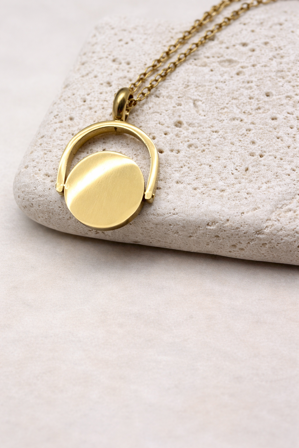 Engraved Fidget Spinner Necklace