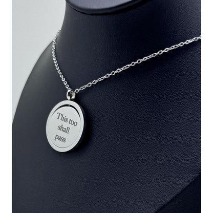 Personalised Spinner Necklace – Engraved Medallion in Gold & Silver
