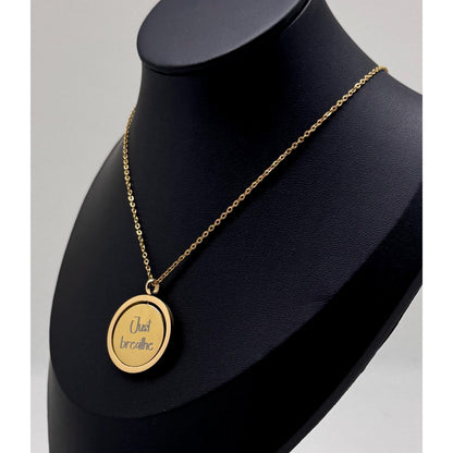 Personalised Spinner Necklace – Engraved Medallion in Gold & Silver