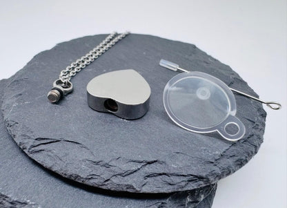 Personalised Heart Ashes Necklace – Memorial Keepsake Urn Jeweller