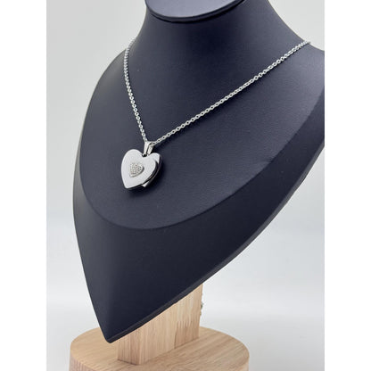 Hidden Heart Locket Necklace – Personalised Message Pendant