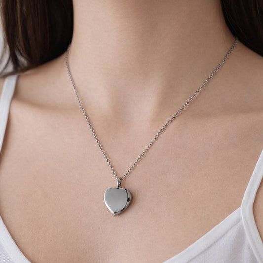 Personalised Heart Ashes Necklace – Memorial Keepsake Urn Jeweller