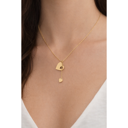 Personalised Heart Necklace | Engraved Pendant in Silver, Gold & Rose Gold