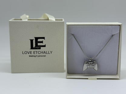 Personalised Game Controller Ashes Necklace – Engraved Memorial Urn Jewellery