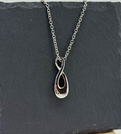 Personalised Infinity Ashes Necklace – Memorial Urn Jewellery