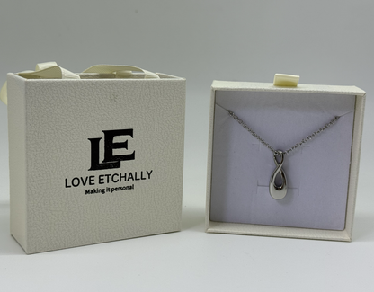 Personalised Infinity Ashes Necklace – Memorial Urn Jewellery