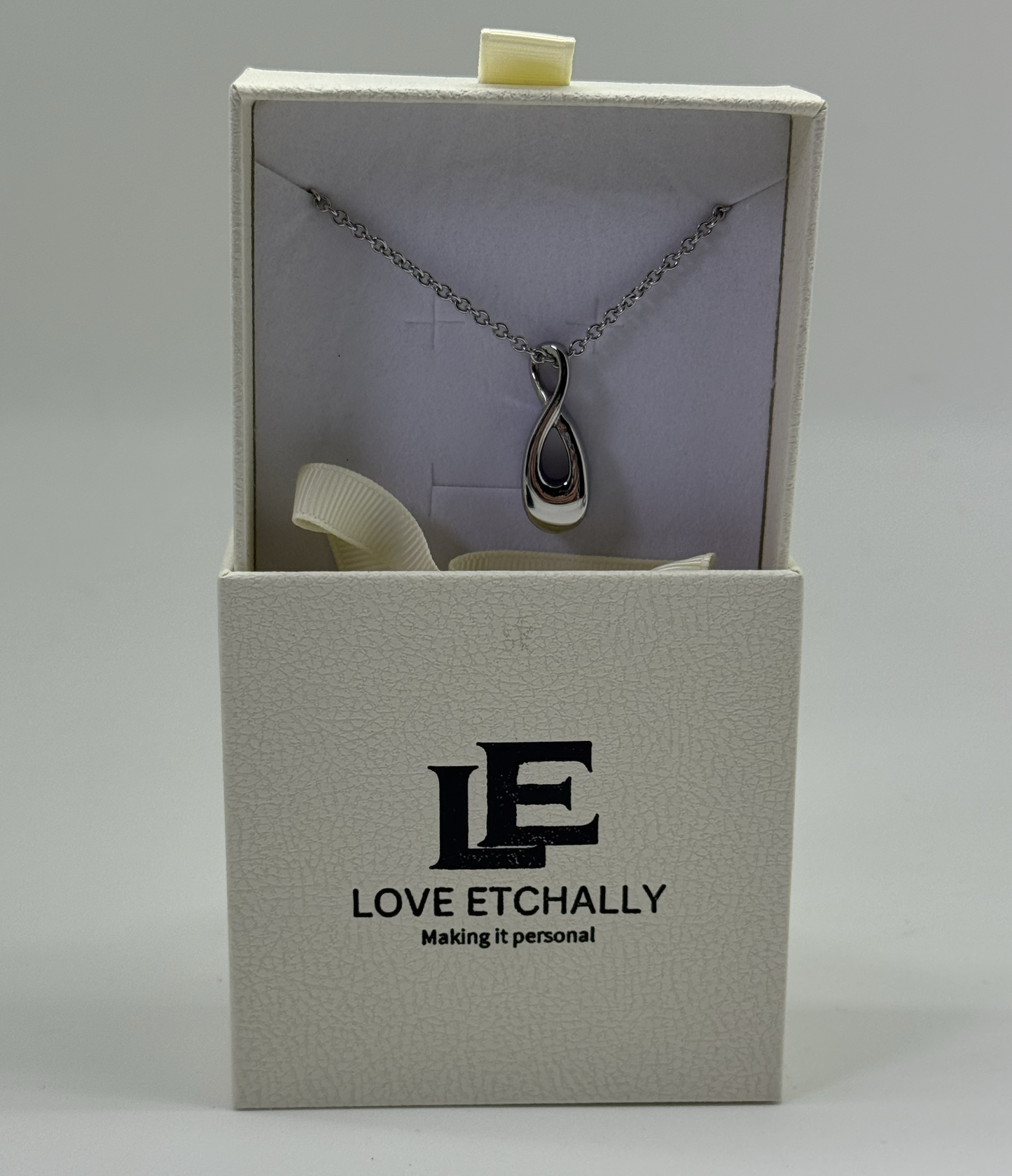 Personalised Infinity Ashes Necklace – Memorial Urn Jewellery