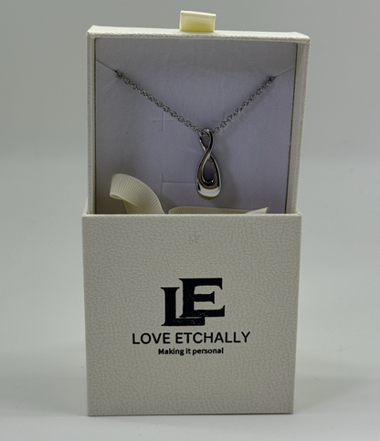 Personalised Infinity Ashes Necklace – Memorial Urn Jewellery