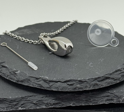 Personalised Infinity Ashes Necklace – Memorial Urn Jewellery
