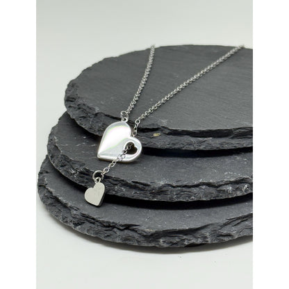 Personalised Heart Necklace | Engraved Pendant in Silver, Gold & Rose Gold