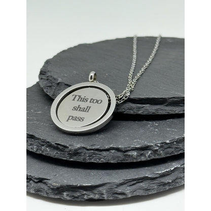Personalised Spinner Necklace – Engraved Medallion in Gold & Silver