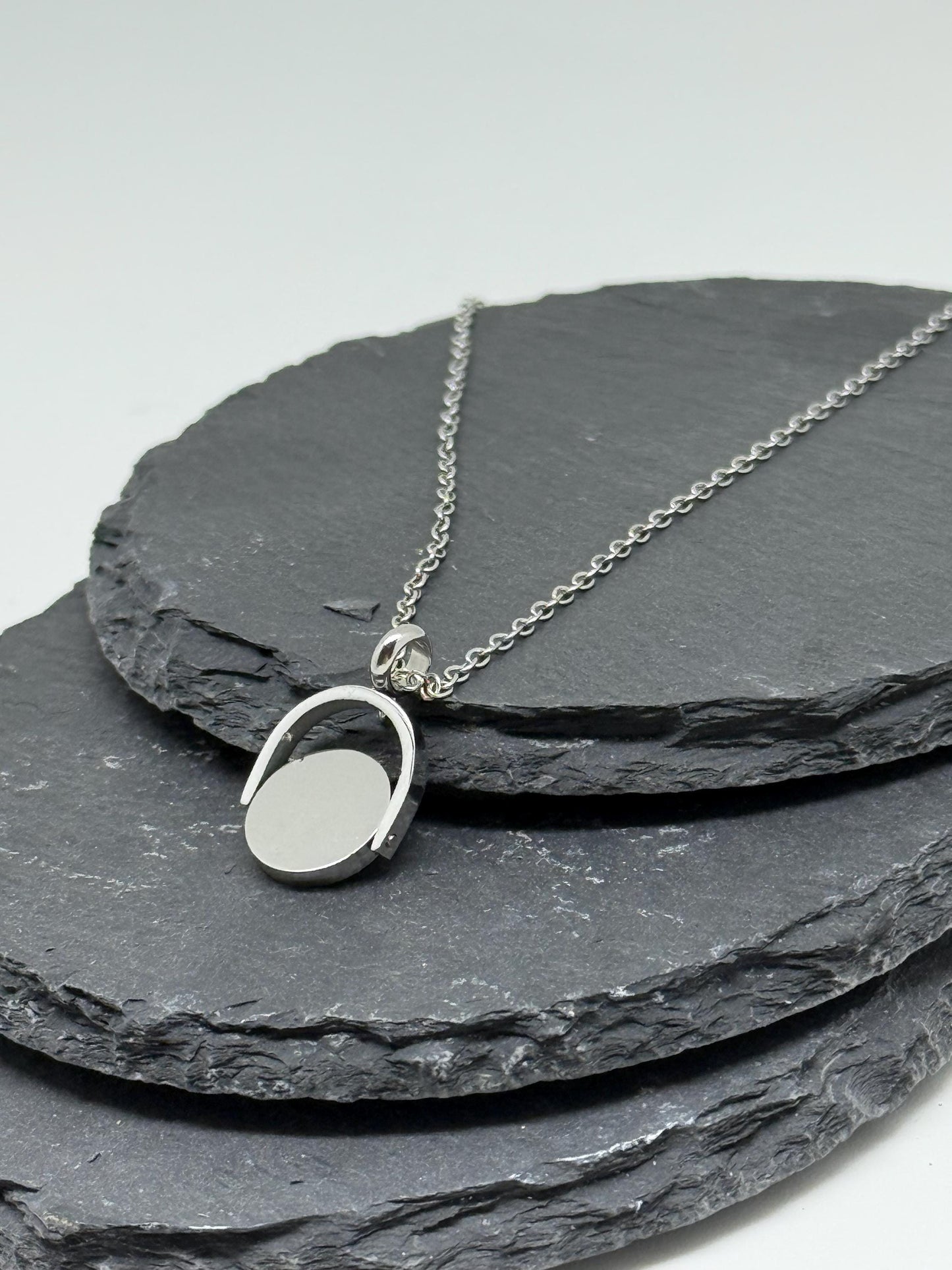 Engraved Fidget Spinner Necklace