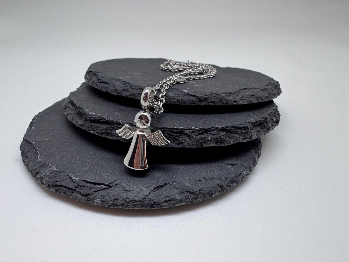Personalised Angel Ashes Necklace – Memorial Keepsake Urn Jewellery – Loss of Loved One Gift