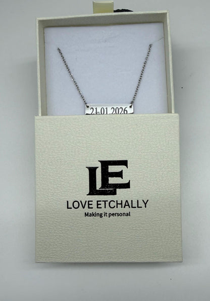 Personalised Hidden Engraved Ring Necklace UK – Love Etchally