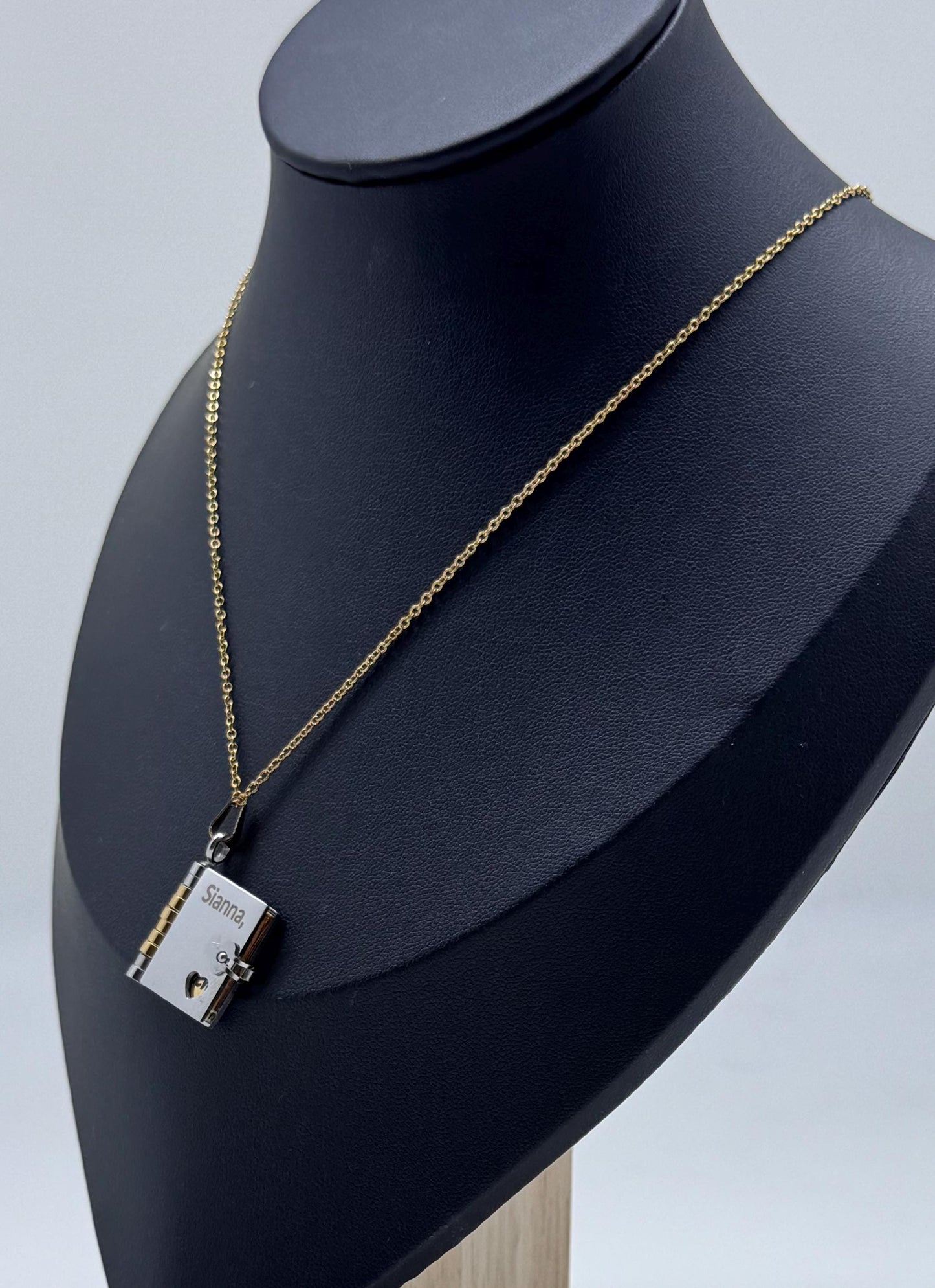 Personalised Book Locket Necklace - Custom Engraved Message