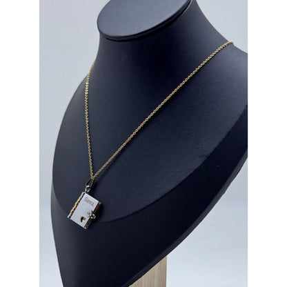 Personalised Book Locket Necklace | Custom Engraved Message