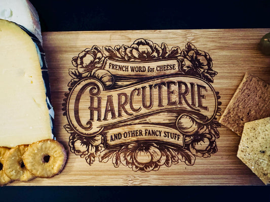 Engraved Charcuterie Board, Wooden Cheese Serving Board, Funny Cheese Board, Grazing Platter, Foodie Gift, Housewarming Gift